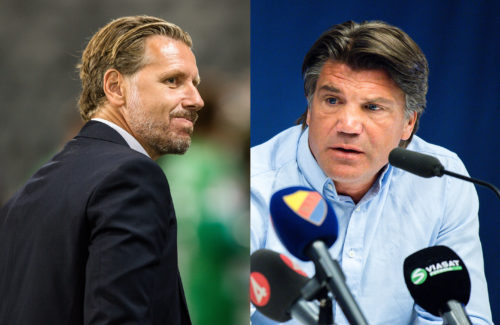 Hammarbys sportchef Jesper Jansson och Djurgårdens sportchef Bosse ANdresson