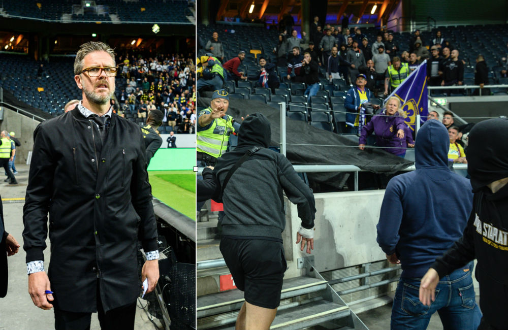 Norling om läktarkaoset: ”Var rädd att matchen skulle brytas”