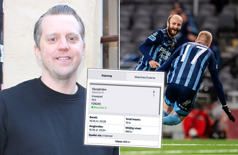 Olle spelade på galen vändning av DIF – satte 98-oddsare