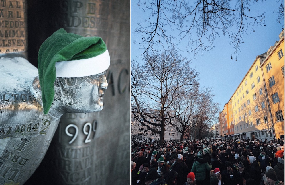 Folkfest vid Nackastatyn – hundra liter glögg tog slut