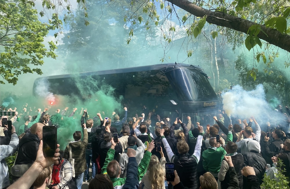 ”Blev nervös redan igår” – så tog supportrarna emot Bajenspelarna