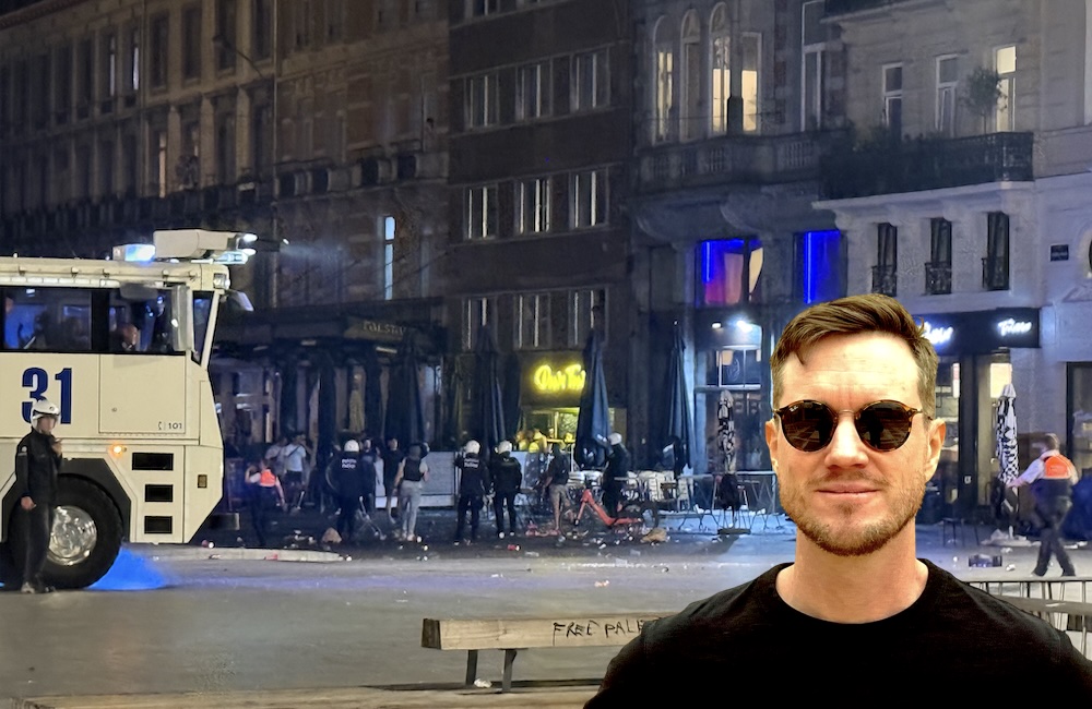 Oskar Månsson: Kaotiskt och våldsamt i centrala Bryssel i natt